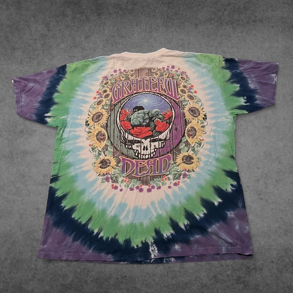 Vintage 1999 Liquid Blue Grateful Dead Terrapin Station Tie Dye Shirt Mens XL - Picture 2 of 4